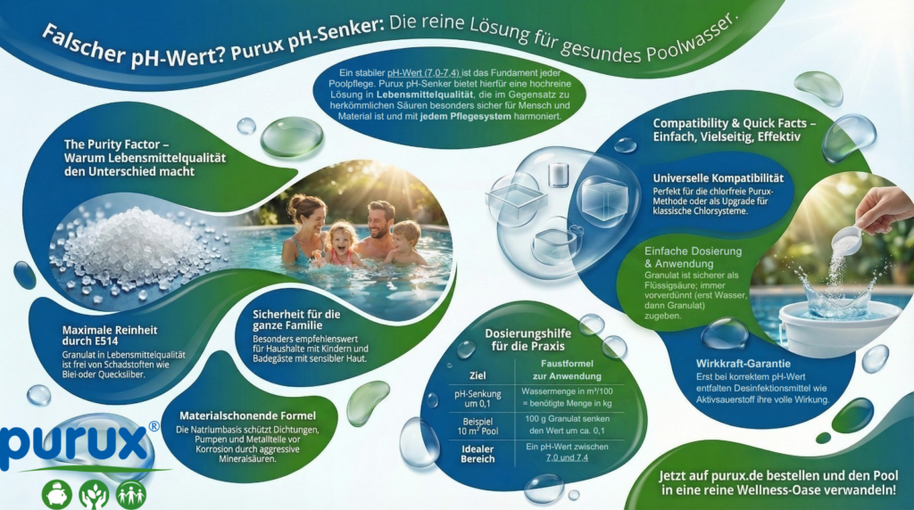 ph-Senker in Lebensmittelqualität für deinen Pool